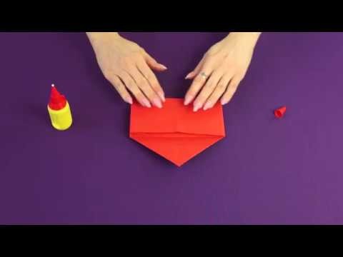 Walentynkowe Origami - Koperta z sercem