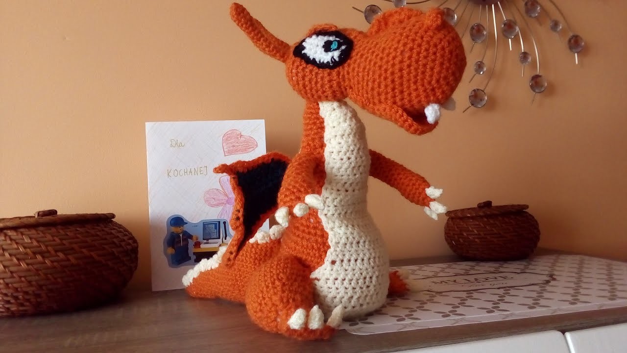 Mega Charizard Amigurumi Crochet DIY. Mega Charizard Pokemon. Ślązaczka Halinka
