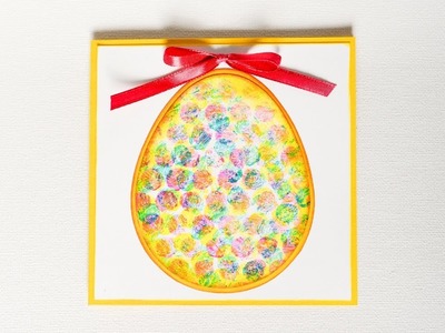 How to Make - Easter Card Bubble Wrap Egg - Step by Step DIY | Kartka Wielkanocna Pisanka