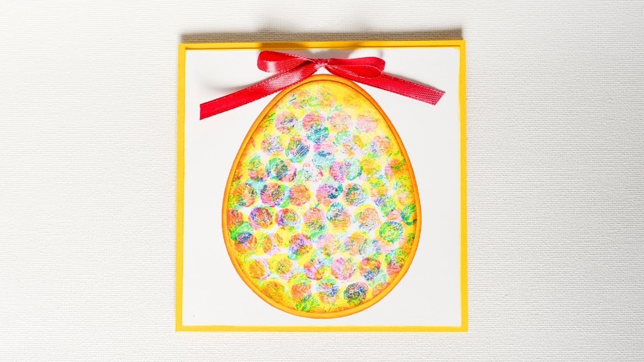 How to Make - Easter Card Bubble Wrap Egg - Step by Step DIY | Kartka Wielkanocna Pisanka