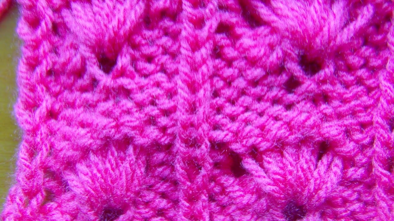 WZORY NA DRUTACH-KNITTING STITCH-TULIPANY