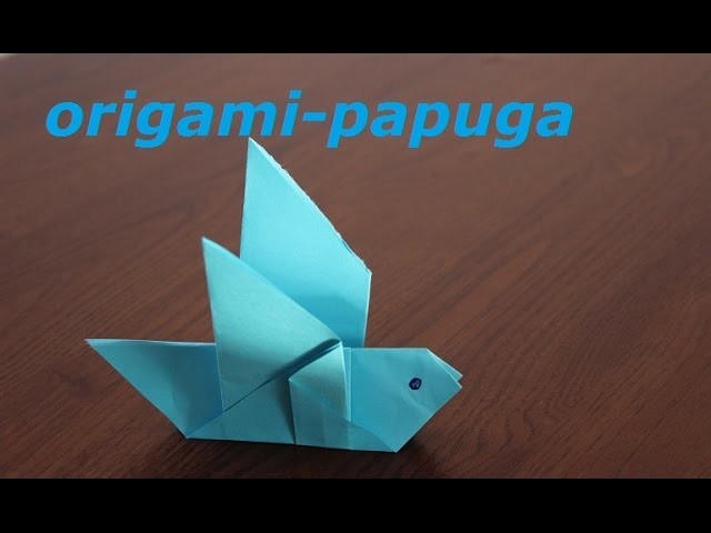 Papuga origami jak zrobić (parrot origami,  origami bird) Spielzeug aus Papier
