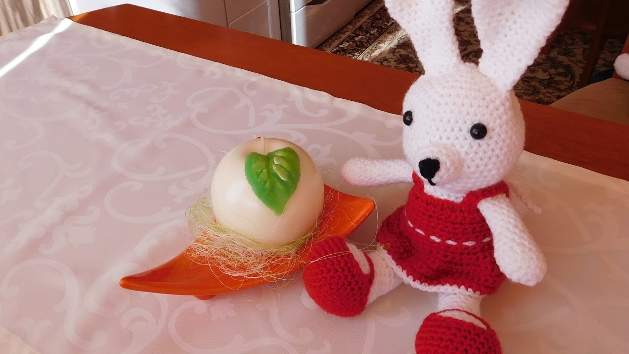 Zajączek na szydełku. Bunny Crochet Amigurumi. Ślązaczka Halinka