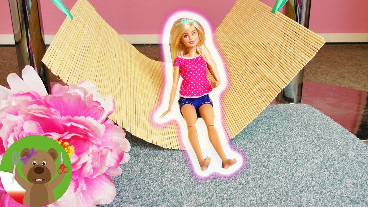 DIY hamak dla Barbie | DIY dla lalek | błyskawiczne łóżko dla lalki