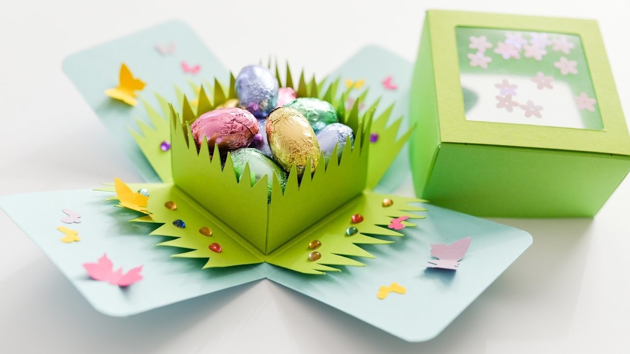 How to Make - Exploding Box Easter Spring - Step by Step DIY | Eksplodujące Pudełko Wielkanoc Wiosna