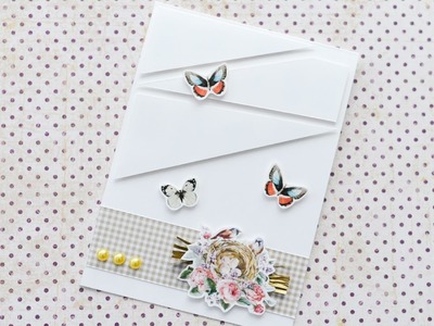 How to Make - Simple Greeting Card Spring Butterflies - Step by Step DIY | Kartka Okolicznościowa