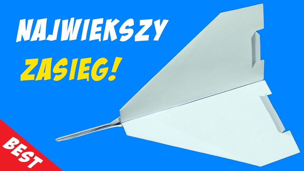 Samolot z papieru - Największy zasięg!!!MEGA!!The BEST paper airplane!LONG RANGE!!-Origami diy