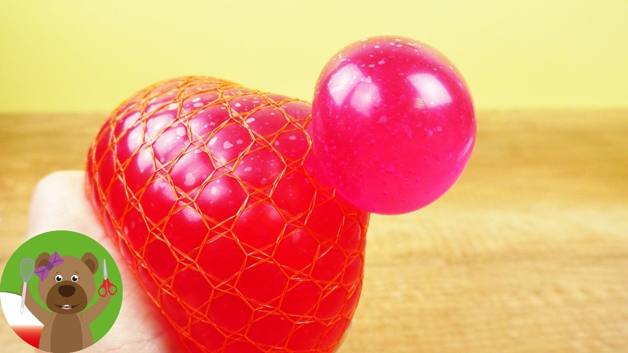 DIY Squishy Mesh Ball | piłeczka antystresowa z galaretką kąpielową w siatce po cytrusach | DIY