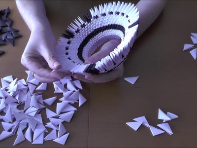 Origami modułowe 3 D ☛  jak wykonać łabędzia krok po kroku  ☛ 2