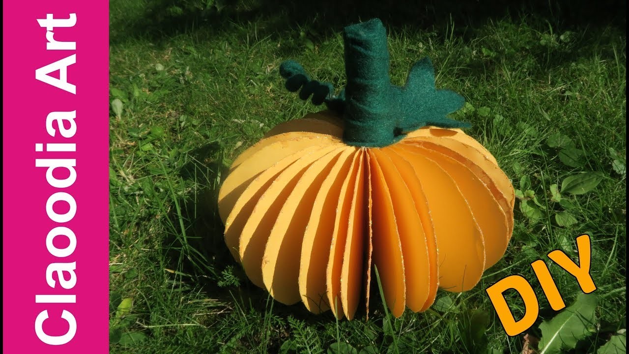 Dynia z papieru (Pumpkin made of paper, DIY)