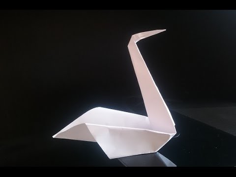 Łabędź z papieru origami jak zrobić  (Swan with paper)
