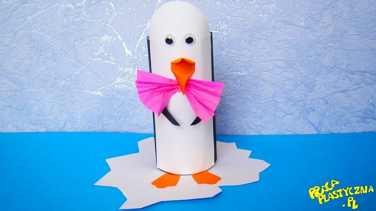 Jak zrobić pingwina? | Praca Plastyczna | Pingwin z rolki papieru ????. Toilet Roll Penguin | DIY