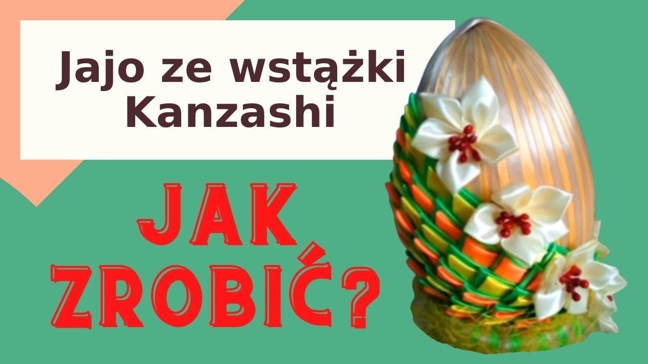 Jak zrobić jajko  metodą kanzashi ze wstązki satynowej ? Trójkątne płatki.