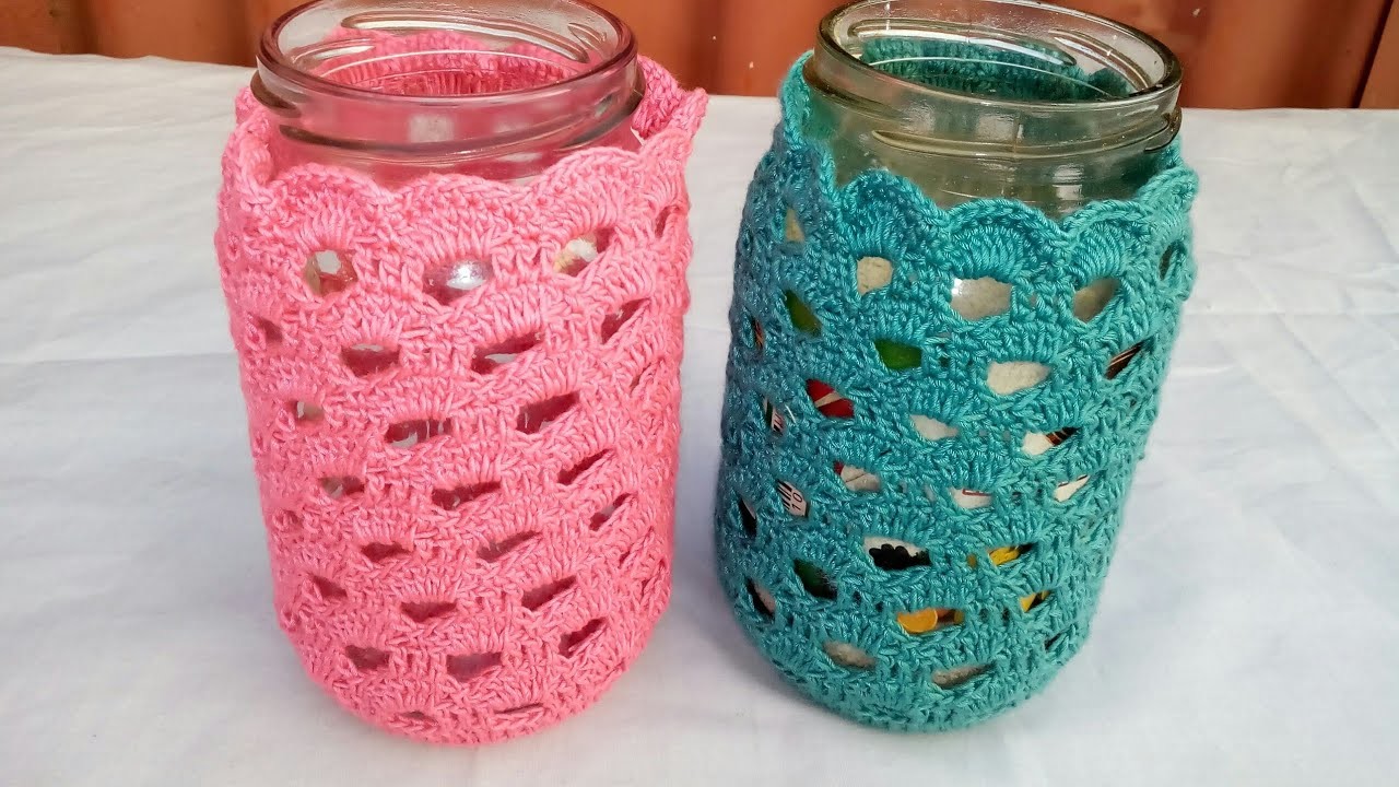 #Crochet#jar#cover 26 January 2021 How to crochet a Mason Jar Cover. কুশিকাটার বোতল কভার