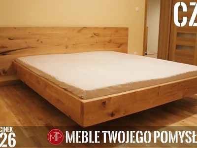 Cz.4 Lewitujące łóżko drewniane, dąb rustic, montaż, skręcanie wszystkich elementów
