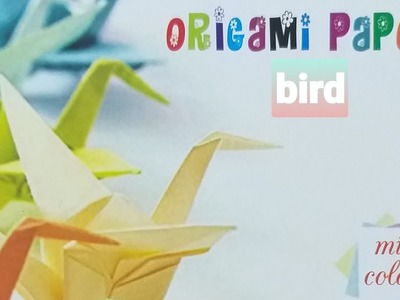 DIY origami paper folding bird
