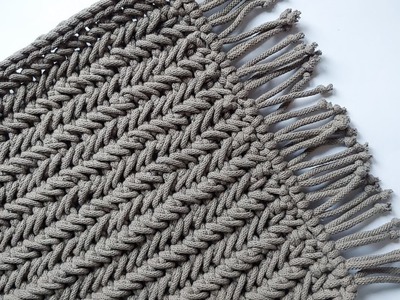 Ścieg PARKIET.jodełka ze sznurka bawełnianego. Idealny na chodnik w stylu BOHO. Boho carpet crochet