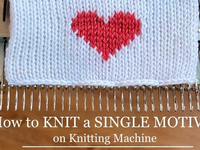 How to knit a single motive on a knitting machine | Step by Step instructions | Intarsia | Żakard