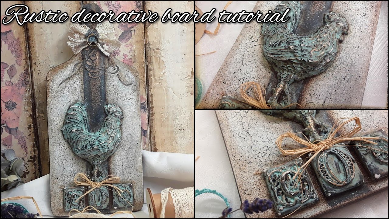 Rustic decorative board ♡????♡Tutorial