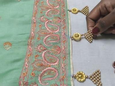 Saree Kuchu #314 Saree Kuchu Design Using Ring Beads With Golden beads !! Smart art and crafts