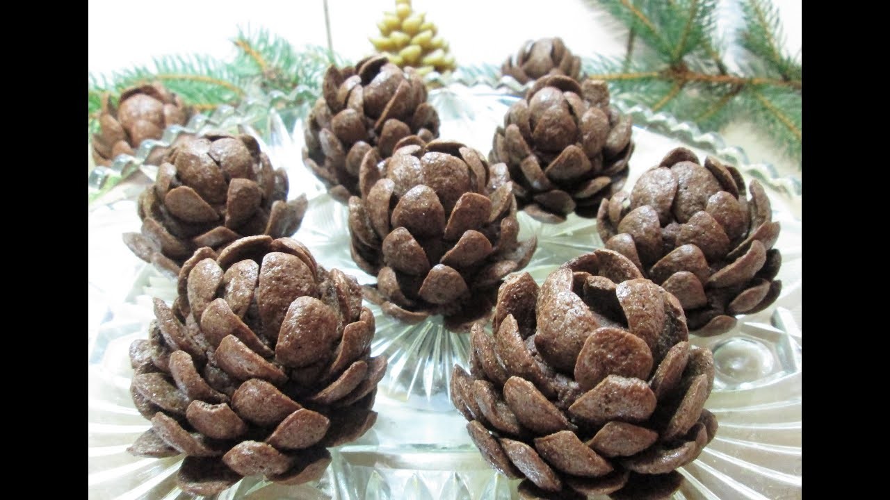 Czekoladowe szyszki-wyglądają jak prawdziwe-łatwe i pyszne bez pieczenia.chocolate pine cones