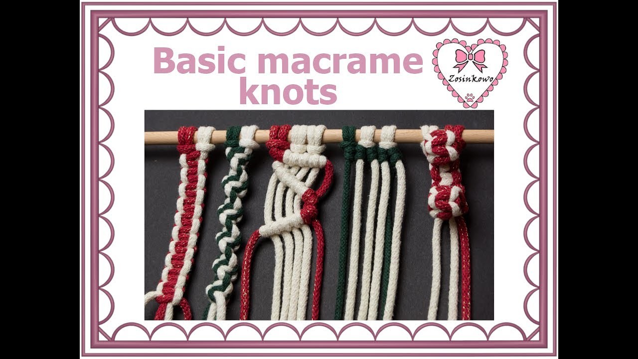 Podstawy makramy - podstawowe sploty (Basic macrame knots)