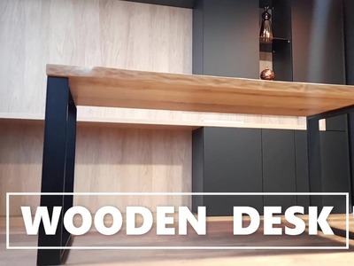 Wooden Desk Live Edge  DiY - Masywne biurko drewniane Live Edge - nogi od #StalowyKanał