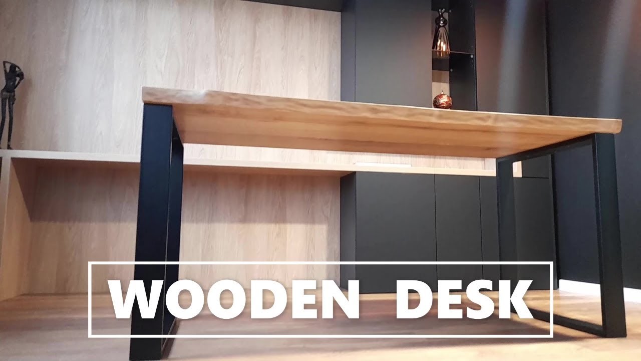 Wooden Desk Live Edge  DiY - Masywne biurko drewniane Live Edge - nogi od #StalowyKanał