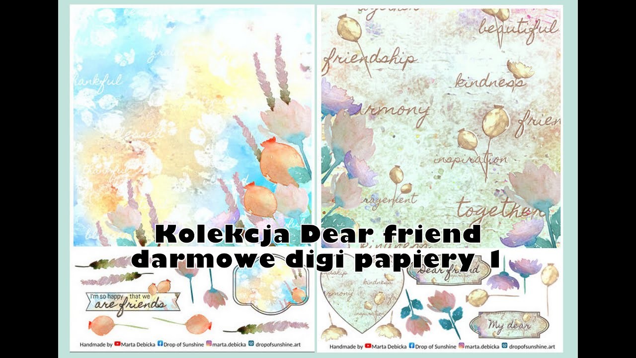 Kolekcja “Dear Friend” - darmowe papiery numer 1