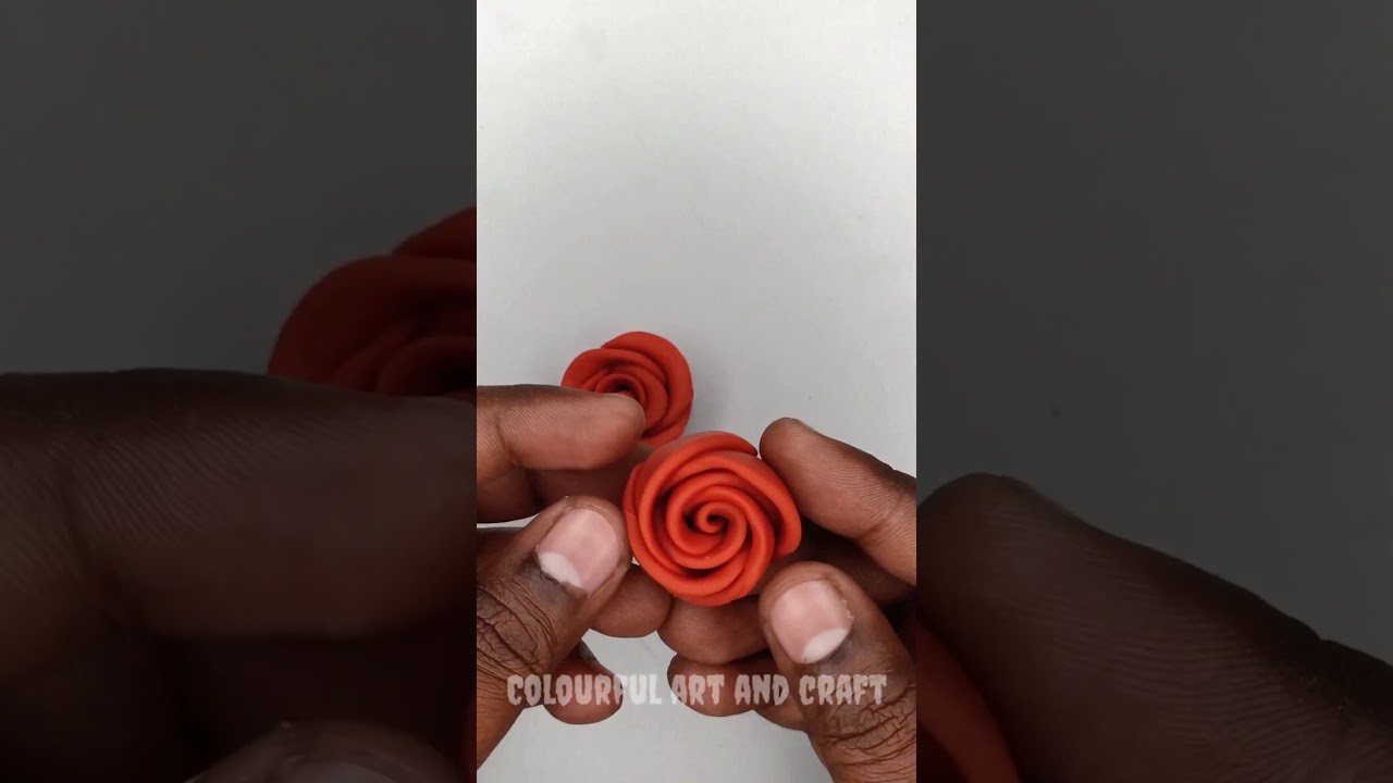 How to make Clay Rose #Shorts