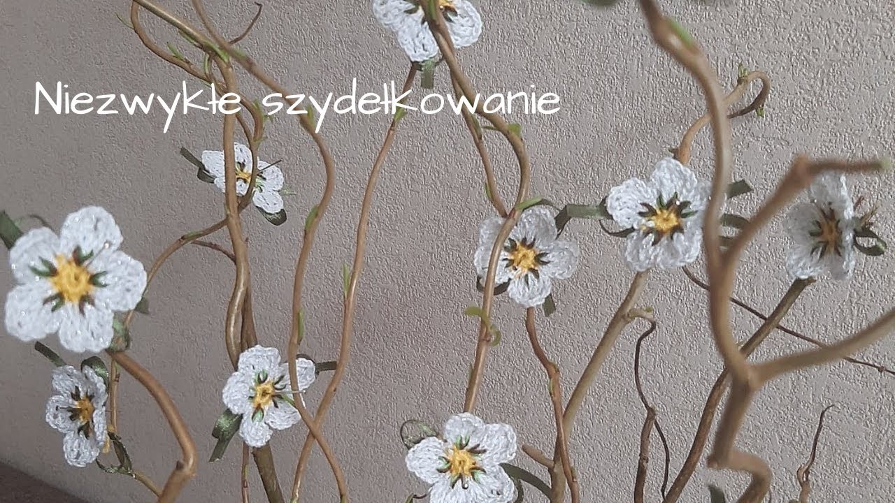Jabłonkowe kwiatki na szydełku (flowers crochet tutorial). No 2.