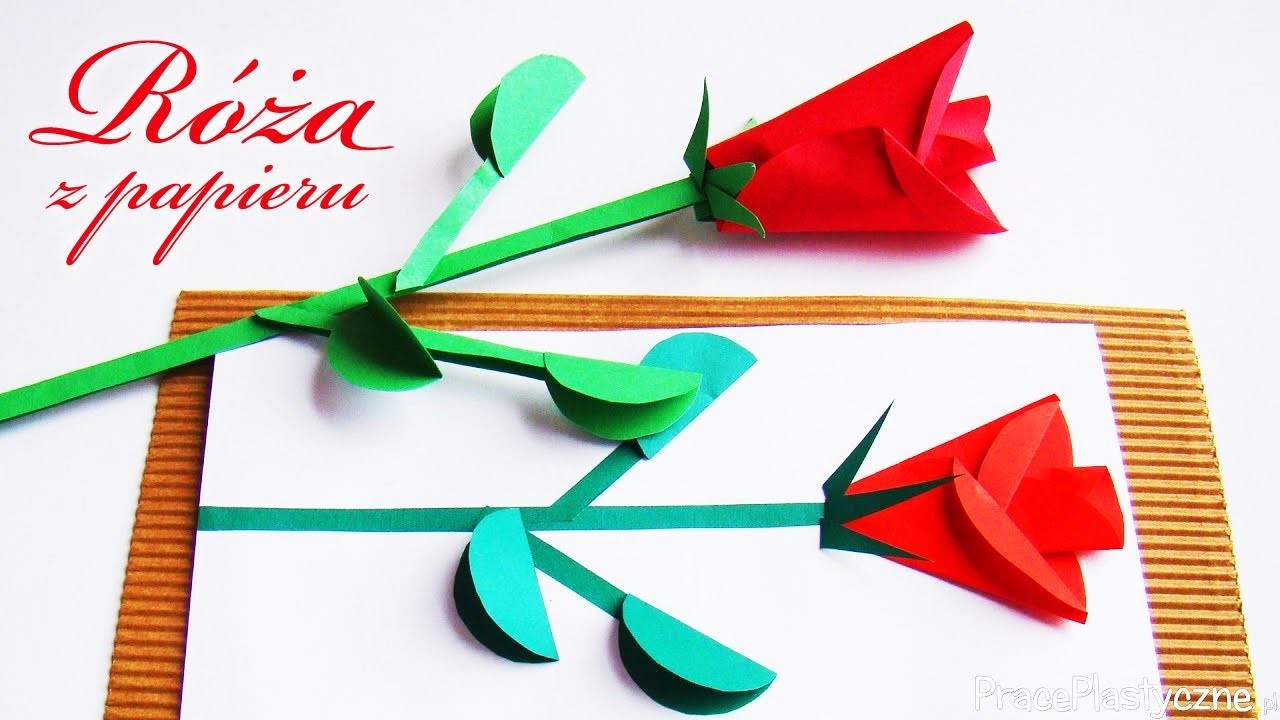 Jak zrobić różę z papierowych kół? | Różyczki z papieru | Kwiaty z kółek papieru | Kartka z różą