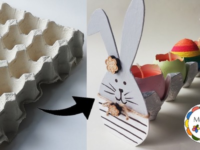 Prosty pomysł na dekorację wielkanocną z opakowań po jajkach