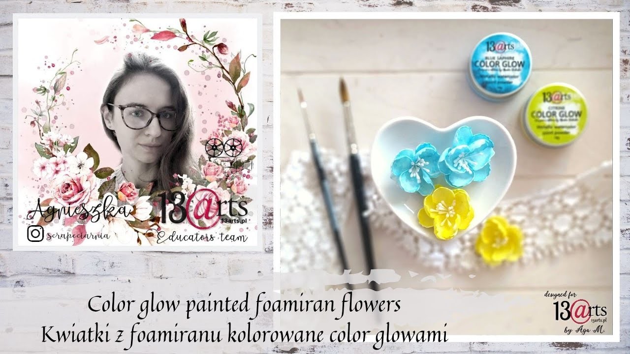 Kwiaty z foamiranu farbowane color glow - sposoby lektor PL