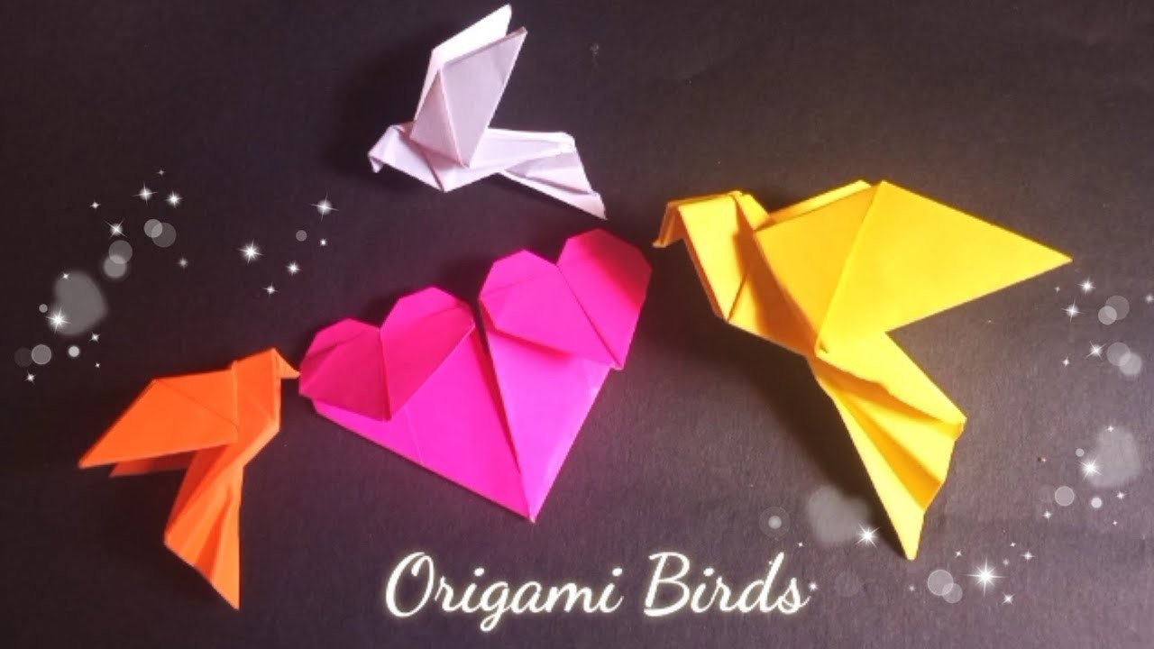 3D Paper Pigeons Making | origami bird | paper bird | ओरिगामी पक्षी