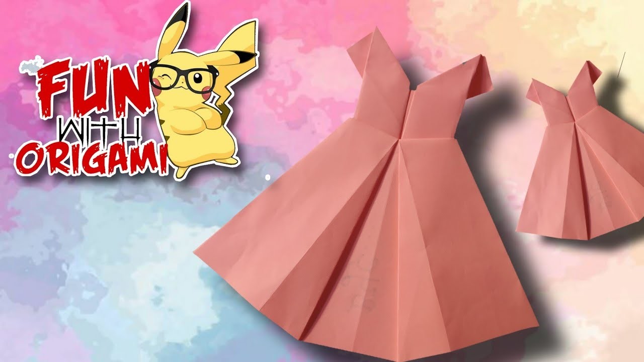 #origami frock | very easy | origami   | easy origami | origami easy | paper origmai. paper craft