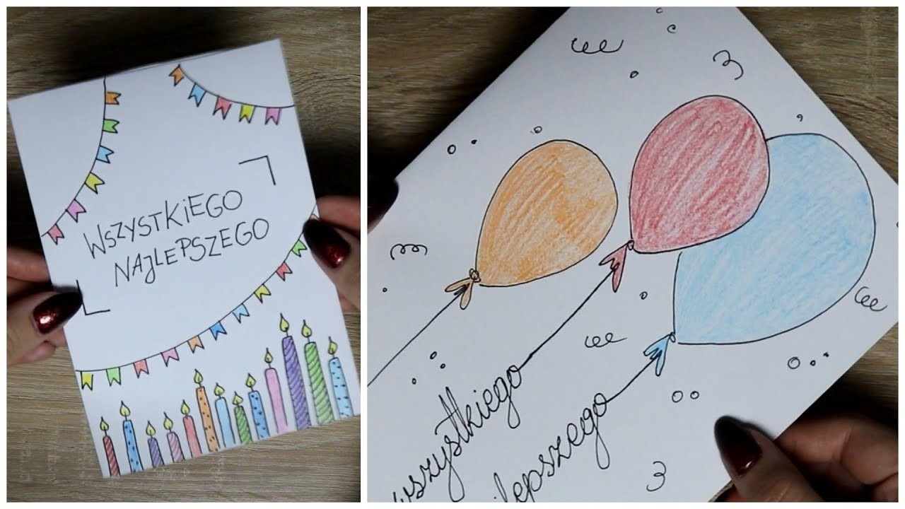 Proste kartki urodzinowe DIY | Easy birthday cards tutorial