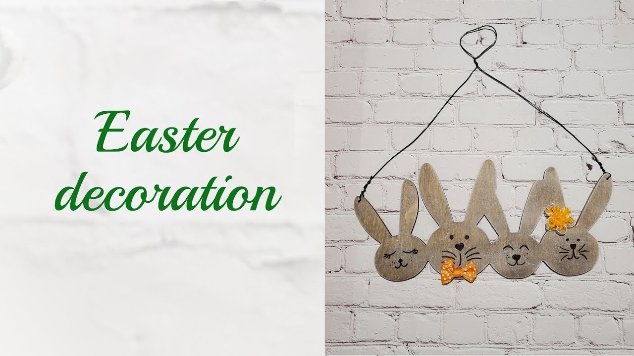 #242 Easter vintage decoration, diy, praca z dziećmi, zawieszka na drzwi, tutorial
