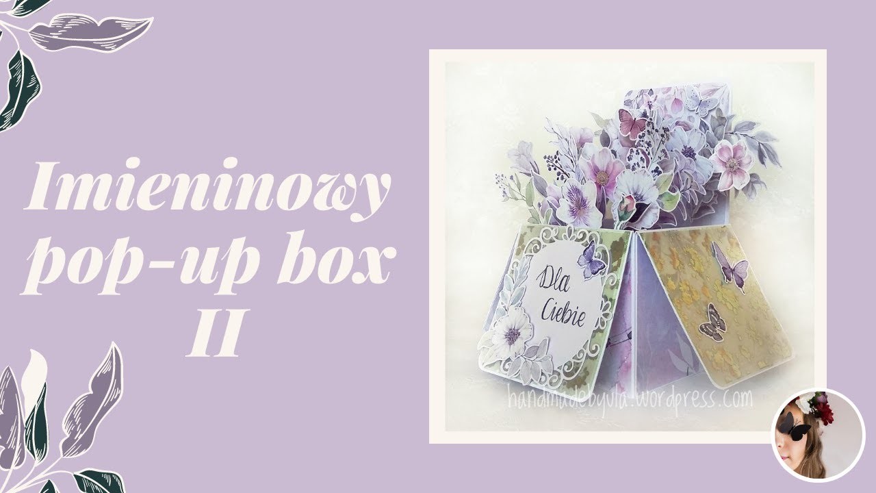 Imieninowy pop-up box II | Pop-up box card for name day