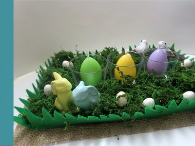 Świecznik wielkanocny w mchu (DIY Easter candlestick in moss )