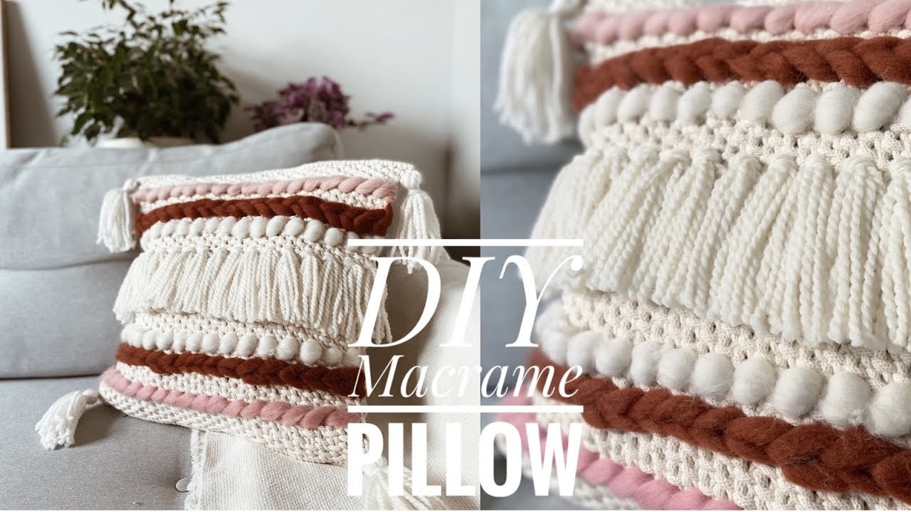 DIY Macrame Pillow. How To Make Macrame Pillow.Jak zrobić poduszkę ze sznurka