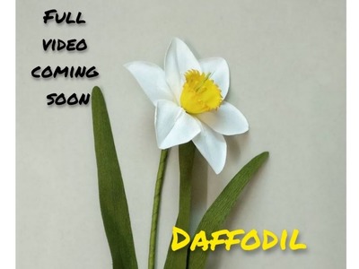 Paper flower.paper crafts.daffodil's.golden flowers #shorts  #diy #kids