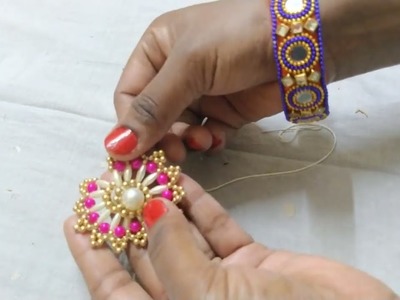 Saree Kuchu #368 Grand Look Easy Saree Kuchu Design Using Beads !! How To Make New Grand Saree Kuchu