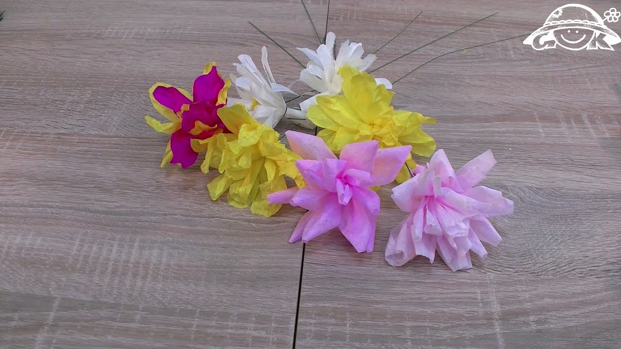 Kwiaty z Bibuły do Palmy Wielkanocnej