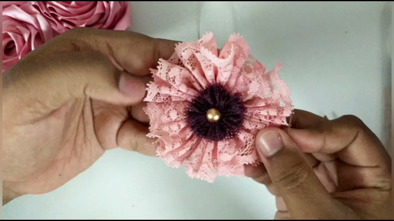 Pink lace flower