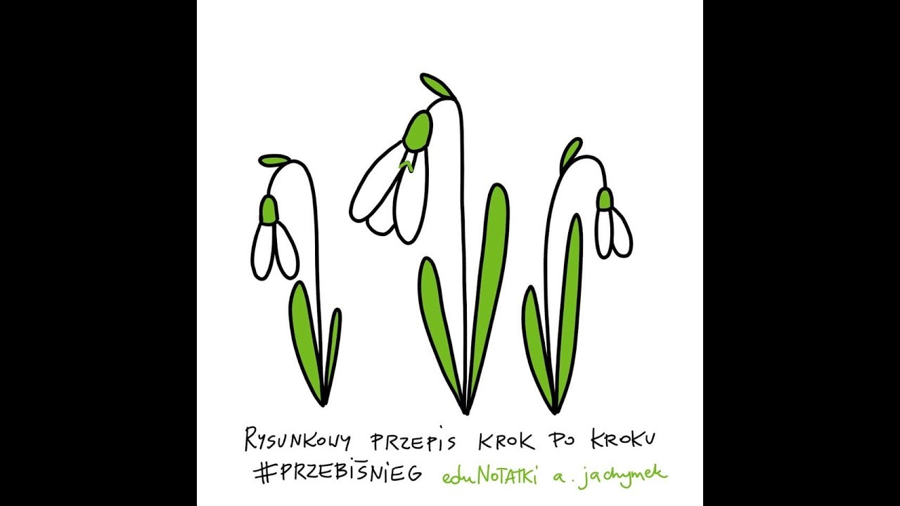 PRZEBIŚNIEG krok po kroku. How to draw a snowdrop in Procreate.