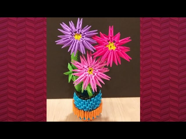 3d Origami Small Flower Vase