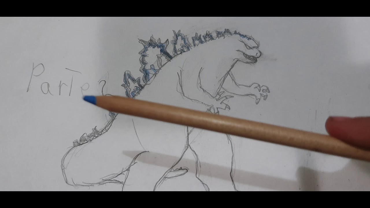 Como dibujar a GODZILLA parte 2