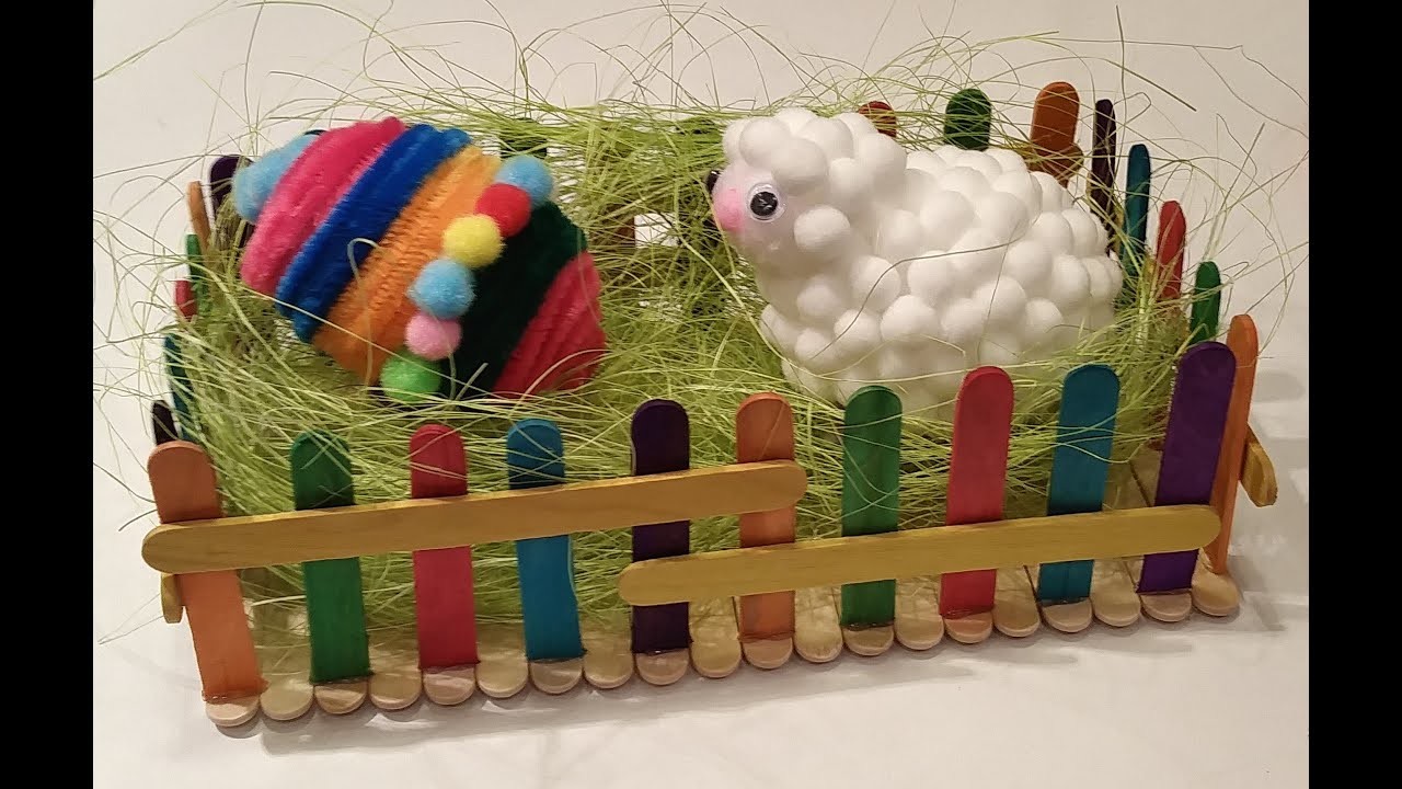 #DIY egg, sheep, basket from sticks #Wielkanoc owieczka