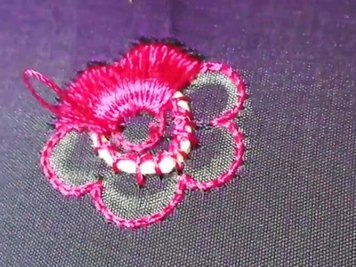 Embossed flower motif